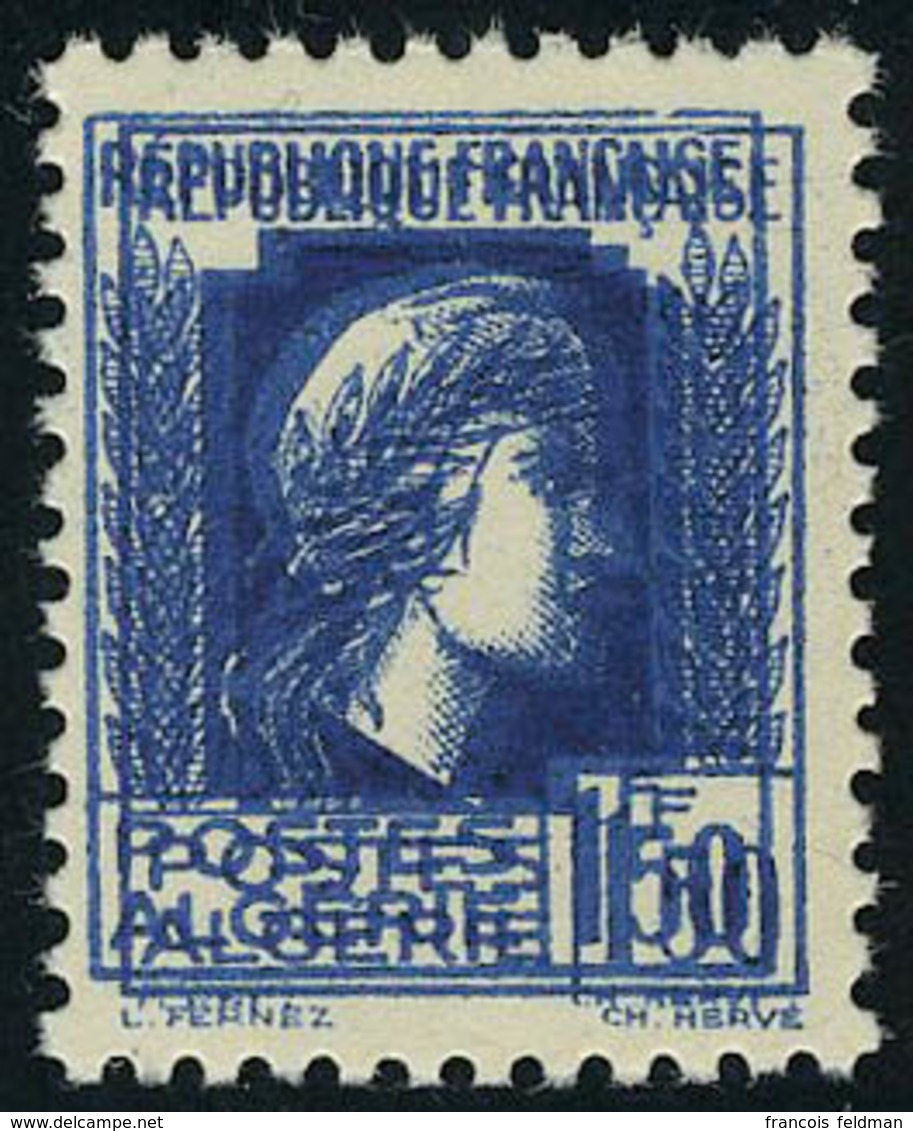 Neuf Sans Charnière N° 214a, 1.50 F Bleu Cérès, Double Impession T.B. - Otros & Sin Clasificación