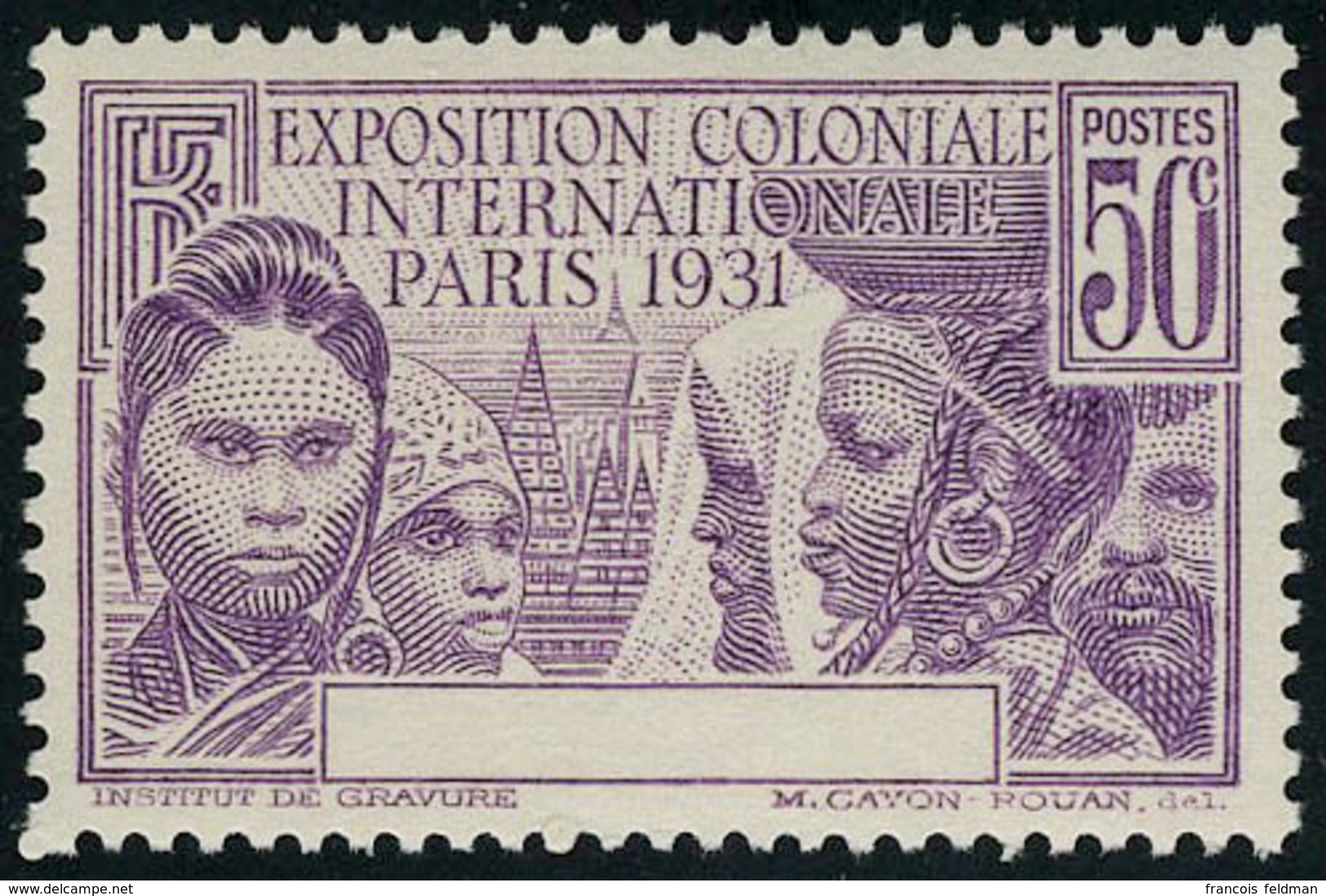 Neuf Sans Charnière N° 150a, 50c Violet Expo 31 Sans Cameroun, T.B. - Autres & Non Classés