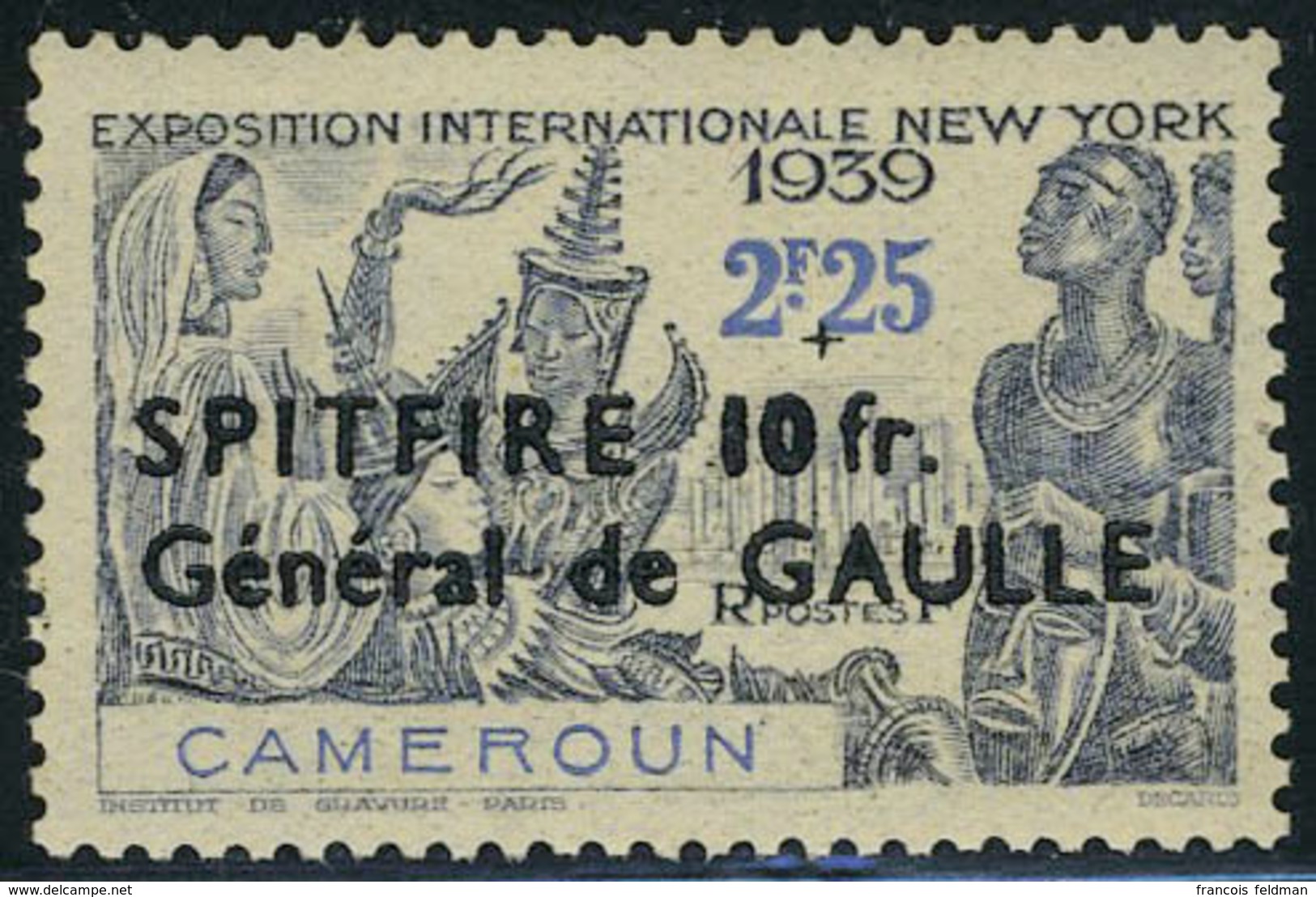 Neuf Sans Charnière N° 245/6, La Paire Spitfire Général De Gaulle T.B. Gomme Coloniale - Andere & Zonder Classificatie