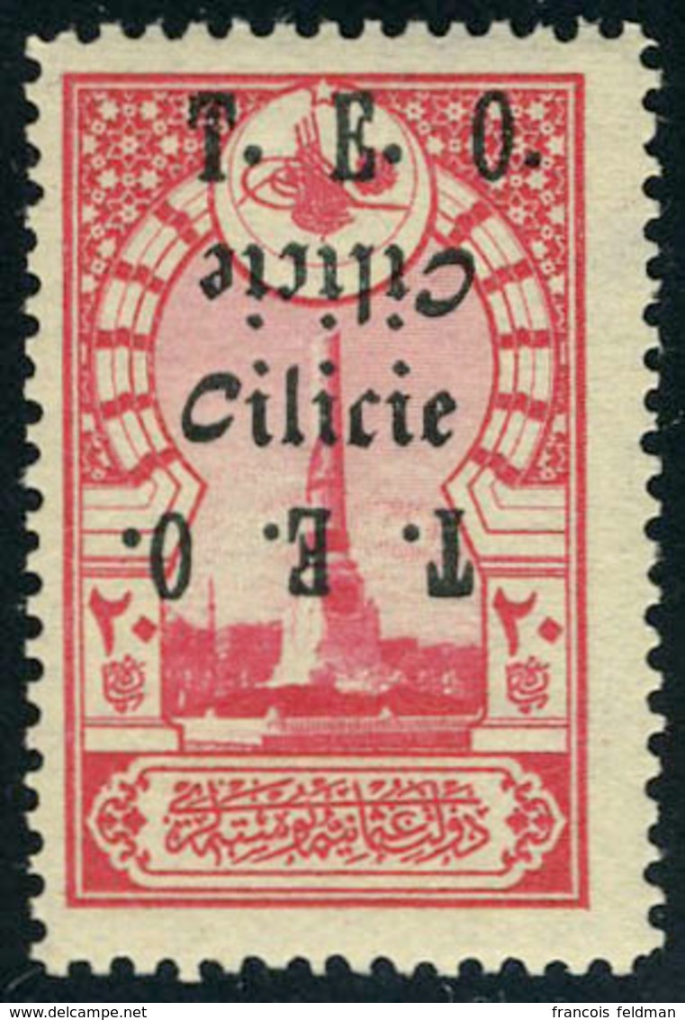 Neuf Sans Charnière N° 68a, 20pa Rose (I), Surcharge Noire, 2 Variétés, Surcharge Renversée + Surcharge Double Dont Une  - Other & Unclassified