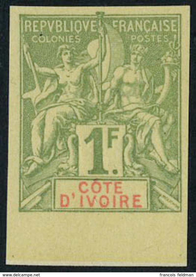 Neuf Sans Gomme N° 13a, 1f Vert Olive ND Bdf, Superbe - Otros & Sin Clasificación