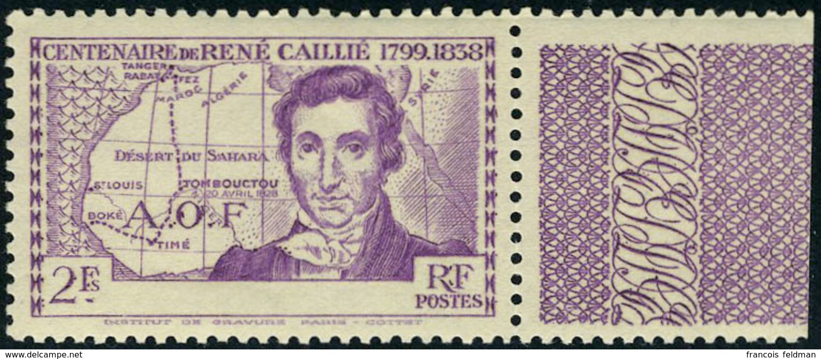 Neuf Sans Charnière N° 142a, 2f Violet, Caillé Sans Côte D'Ivoire, TB - Other & Unclassified