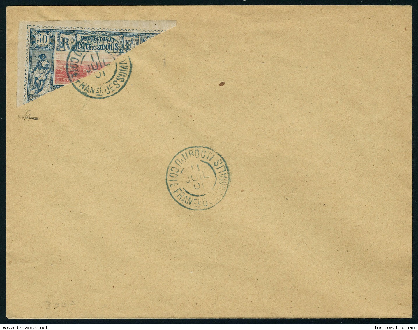 Lettre N° 15a, Coupe Du 50c  Obl. 11.7.01, Sur L. T.B. Signé Brun - Altri & Non Classificati