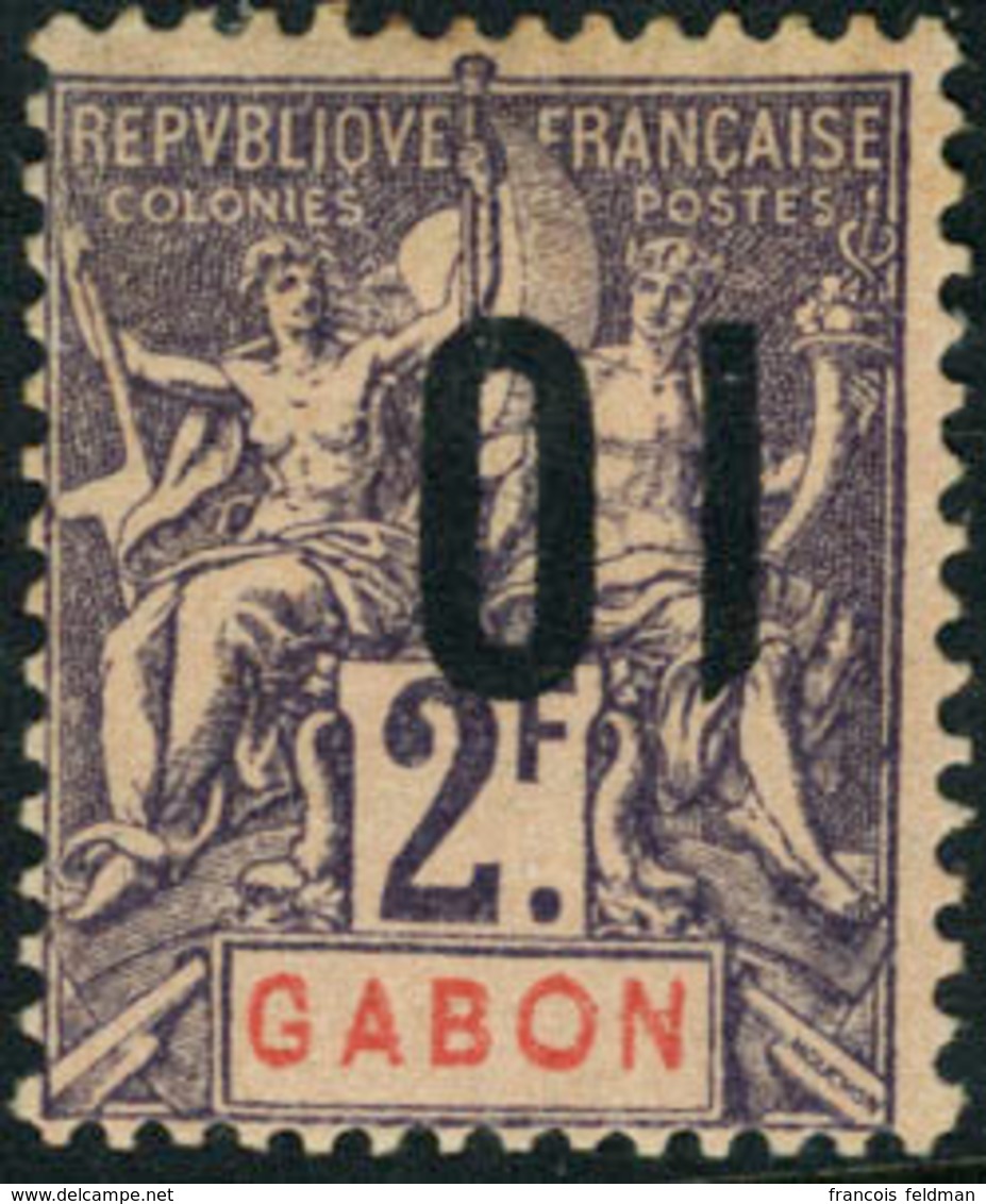 Neuf Avec Charnière N° 77a. 10 Sur 2f, Surcharge Renversée, Charnière Forte Sinon  T.B. Signé Calves. - Other & Unclassified