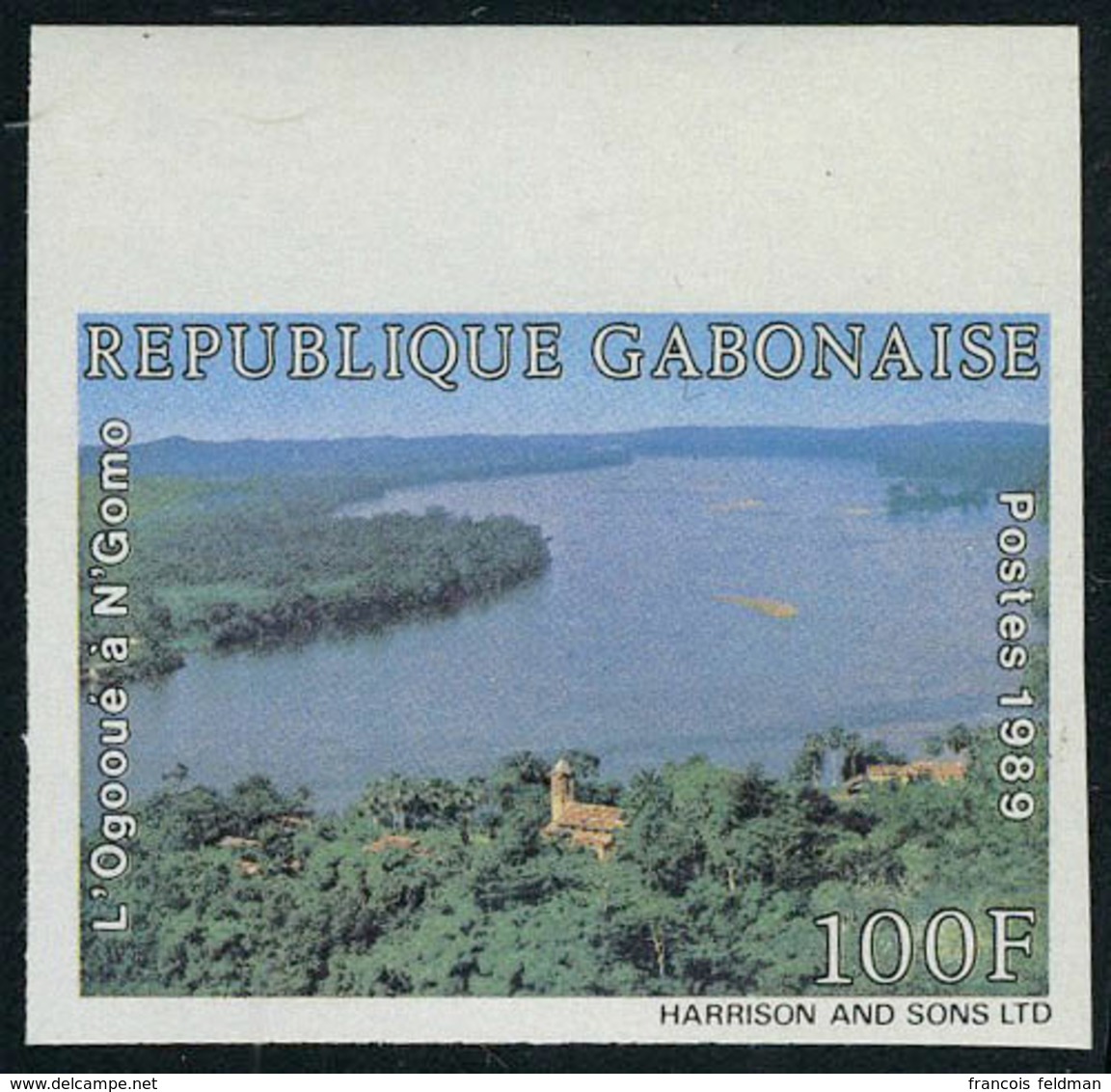 Neuf Sans Charnière 100F L' Ogooue ND + épreuve De Luxe Dernier Timbre De L'année 89 Non émis. Michel A1052 - Sonstige & Ohne Zuordnung