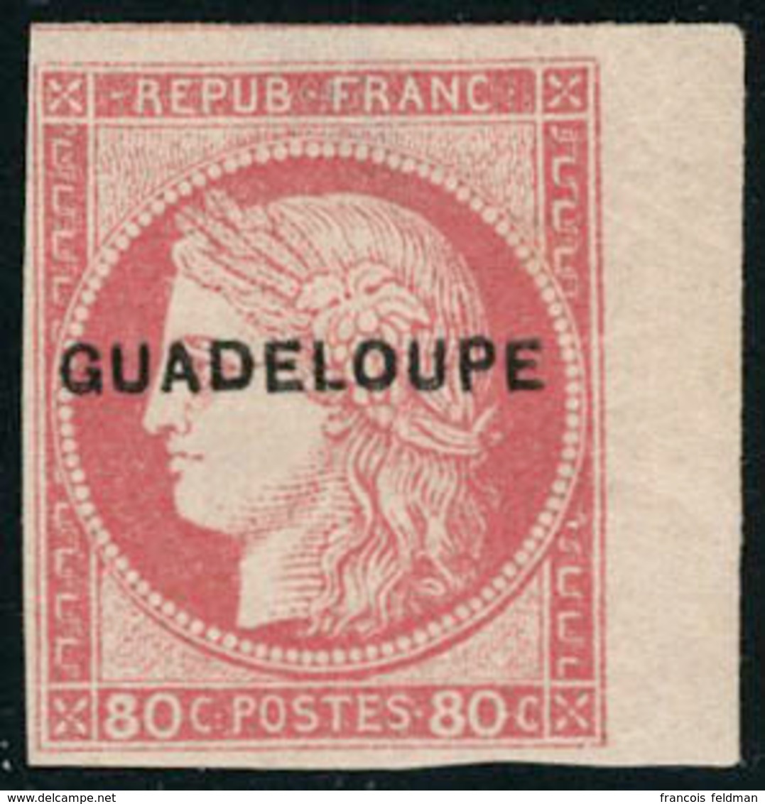 Oblitéré N° 13, 80c Rose Bdf, Léger Aminci à L'emplacement De La Charnière, Sinon TB - Other & Unclassified