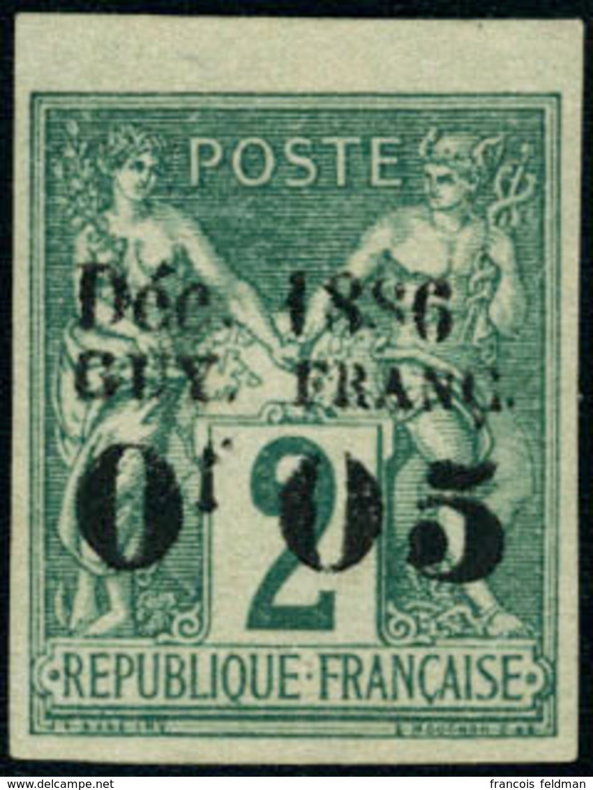 Neuf Sans Gomme N° 1a. 0f05 Sur 2c De 1877, Type I, Généralement Sans Gomme, T.B. Signé A. Brun. - Sonstige & Ohne Zuordnung