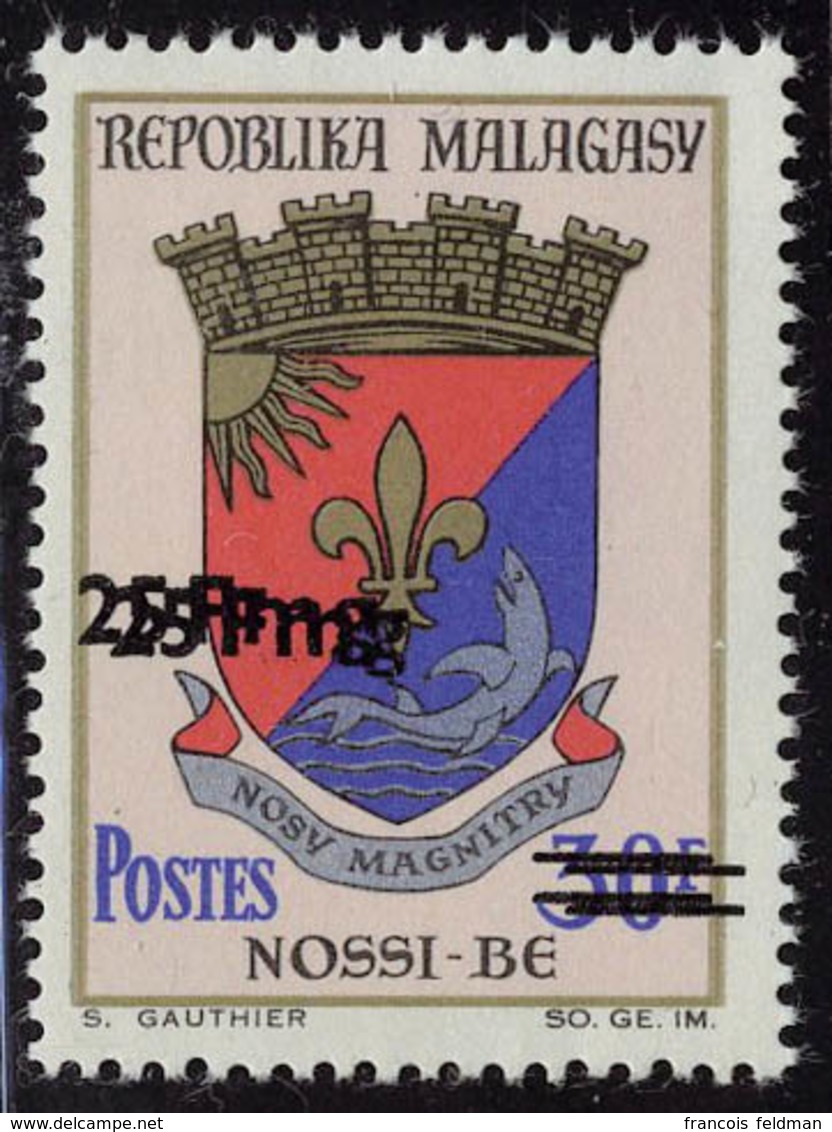 Neuf Sans Charnière N° 540a, 540b, 25f Sur 30f Nossi-be, 1ex Surcharge Double + 1ex Surcharge Renversée, T.B. - Otros & Sin Clasificación