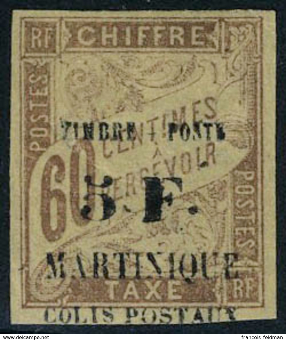 Neuf Avec Charnière N° 60, 5f Sur 60c Brun T.B. Signé Brun - Altri & Non Classificati