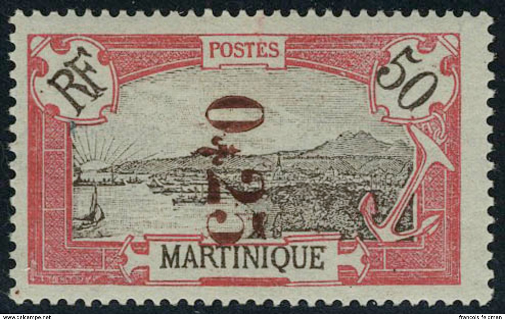 Neuf Avec Charnière N° 109, 025 Sur 50c Rouge T.B. Signé Brun, Calves - Altri & Non Classificati