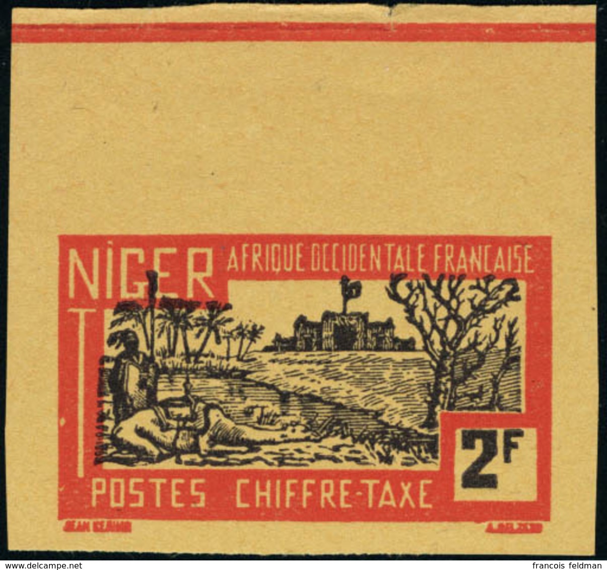 Neuf Sans Gomme N°20. 2f Rouge Et Violet Non Dentelé. Emis NSG. T.B. - Altri & Non Classificati