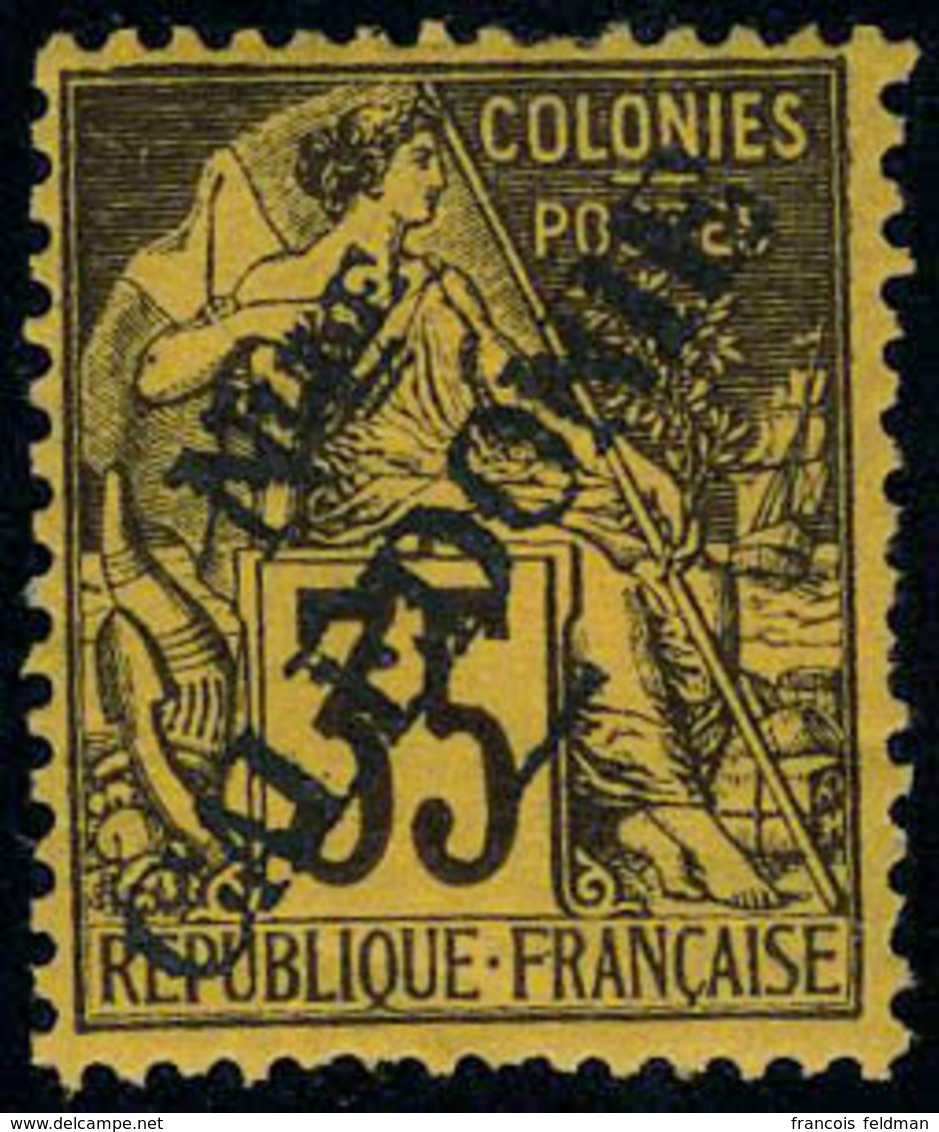 Neuf Avec Charnière N° 31, 35c Violet Noir Sur Jaune Forne Charnière T.B. Signé Calves - Autres & Non Classés