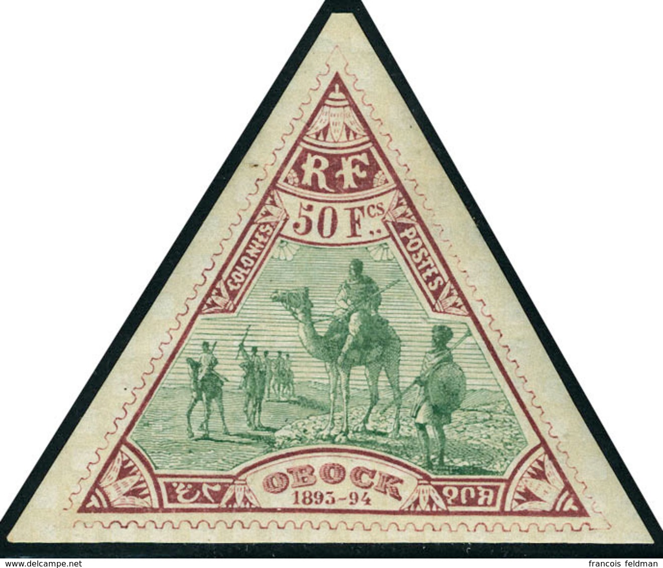 Neuf Avec Charnière N° 63/4, 25f Et 50f Triangulaire, T.B. Certificat Philatelic Foundation - Autres & Non Classés