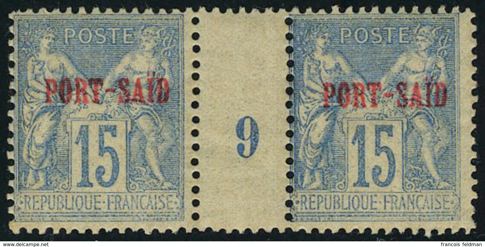 Neuf Sans Charnière N° 9, 15c Bleu Paire Horizontale Millésime 9, T.B. Maury - Altri & Non Classificati