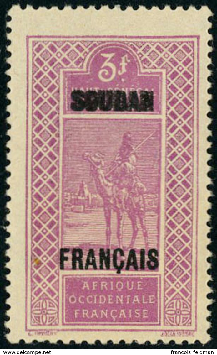 Neuf Sans Charnière N° 59a, 3f Lilas-rose, Double Surcharge, TB - Other & Unclassified