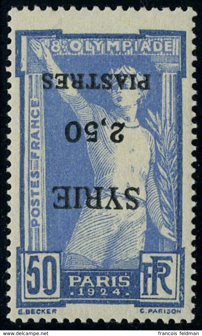 Neuf Sans Charnière N° 122/5, La Série JO De 1924 Surcharge Renversée T.B. Signé Calves, 30 Et 50c * - Otros & Sin Clasificación