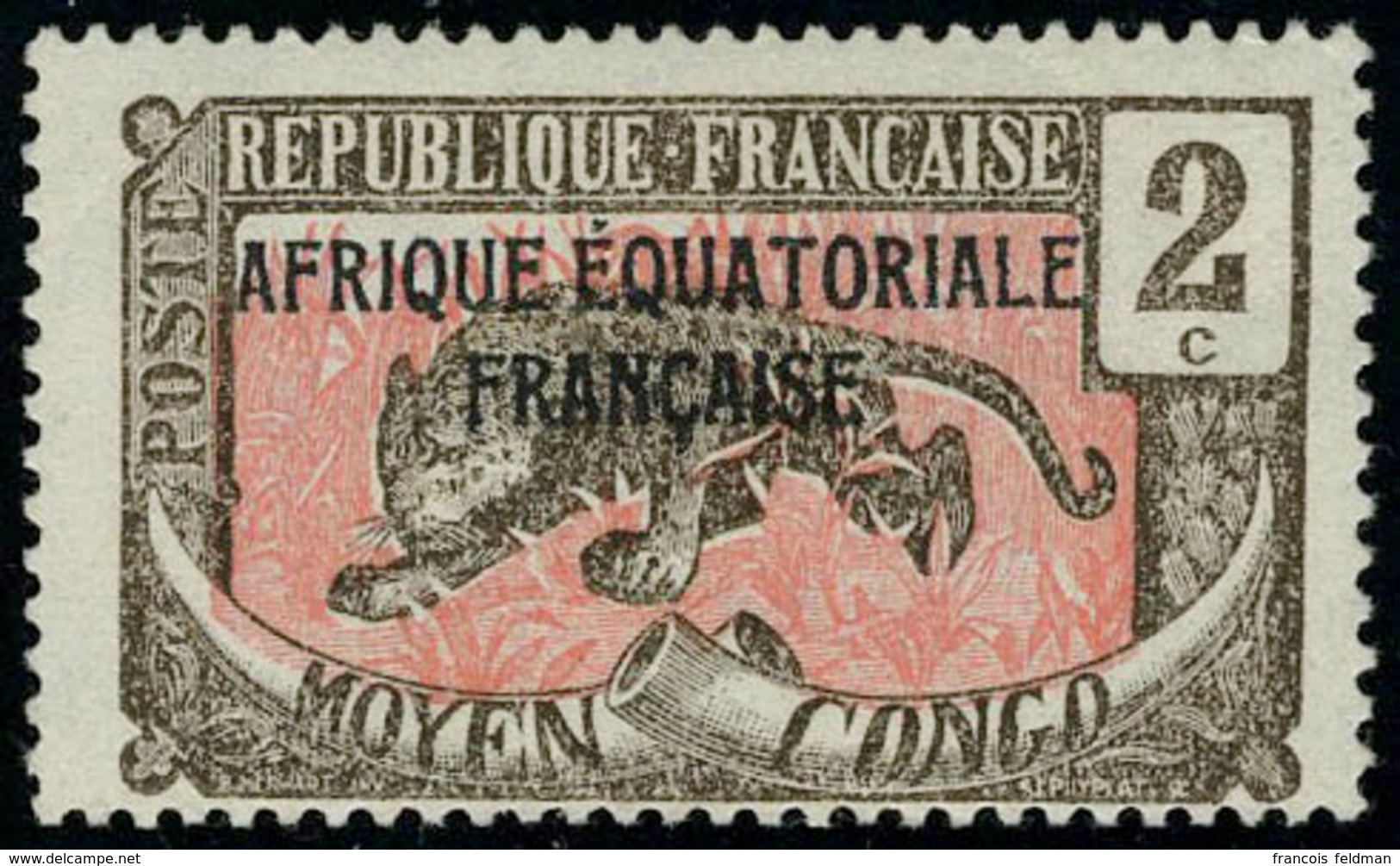 Neuf Avec Charnière N° 20a, 2c Sépia Et Rose Sans Surcharge Tchad, Cl TB - Other & Unclassified