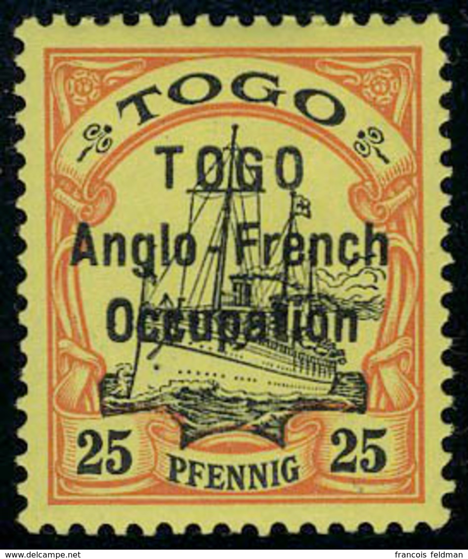 Neuf Avec Charnière N° 36, 25pf Anglo French Occupation, Type I, TB - Sonstige & Ohne Zuordnung