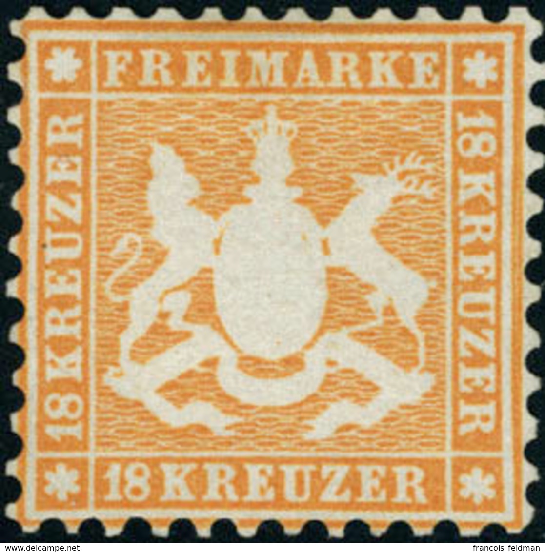 Neuf Sans Gomme N°29. 18k Orange. T.B. Signé A. Brun - Sonstige & Ohne Zuordnung