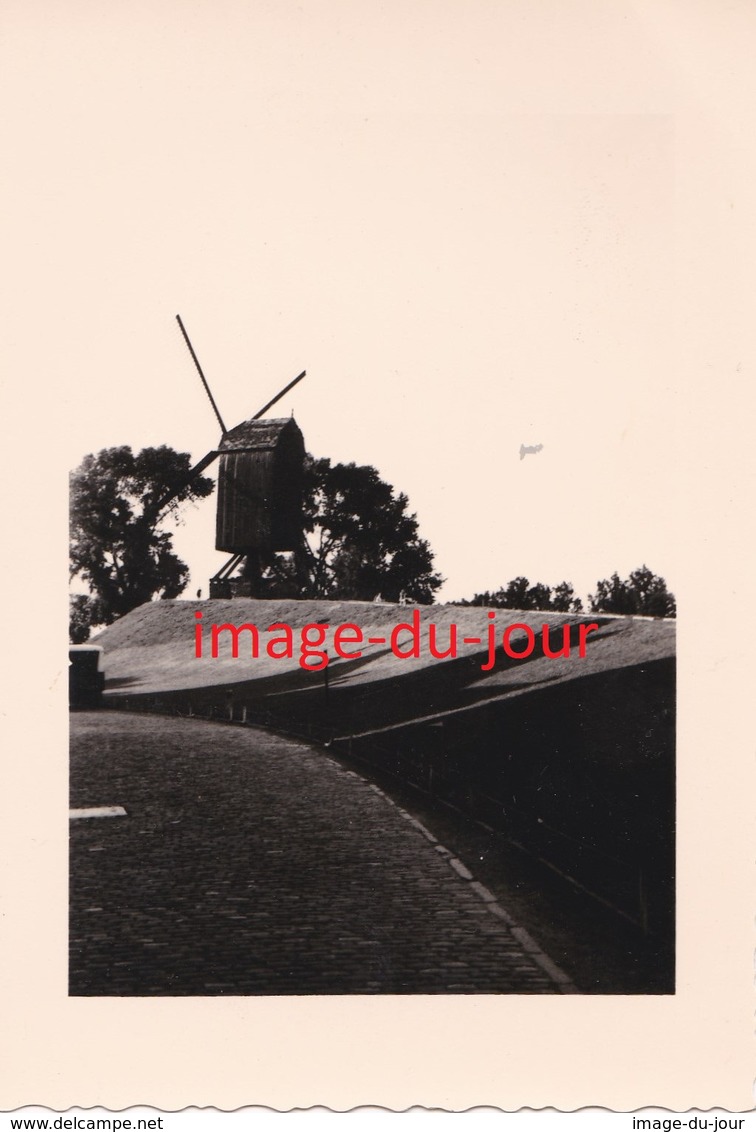 Photo Ancienne  BRUGES BELGIQUE MOULIN A VENT  PRIX FIXE - Lieux