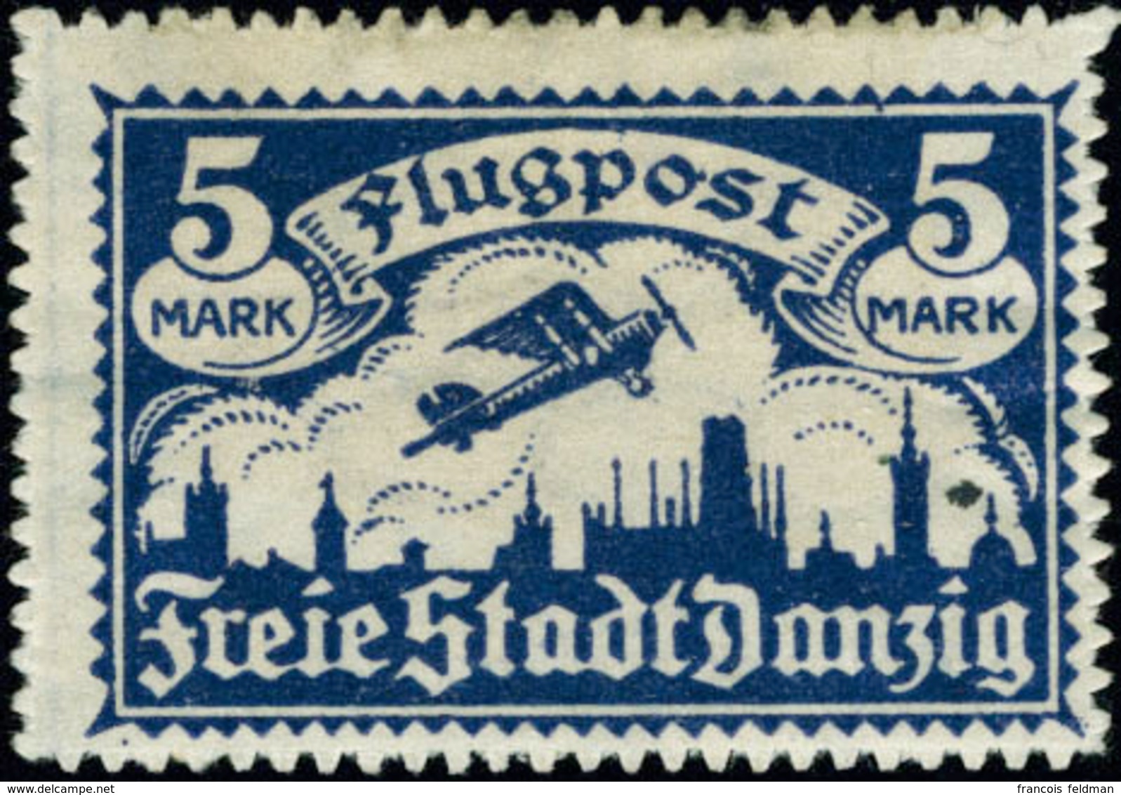 Neuf Avec Charnière N°9Aa. 5m Violet-bleu. Filigrane Horizontal. T.B. Rare - Sonstige & Ohne Zuordnung