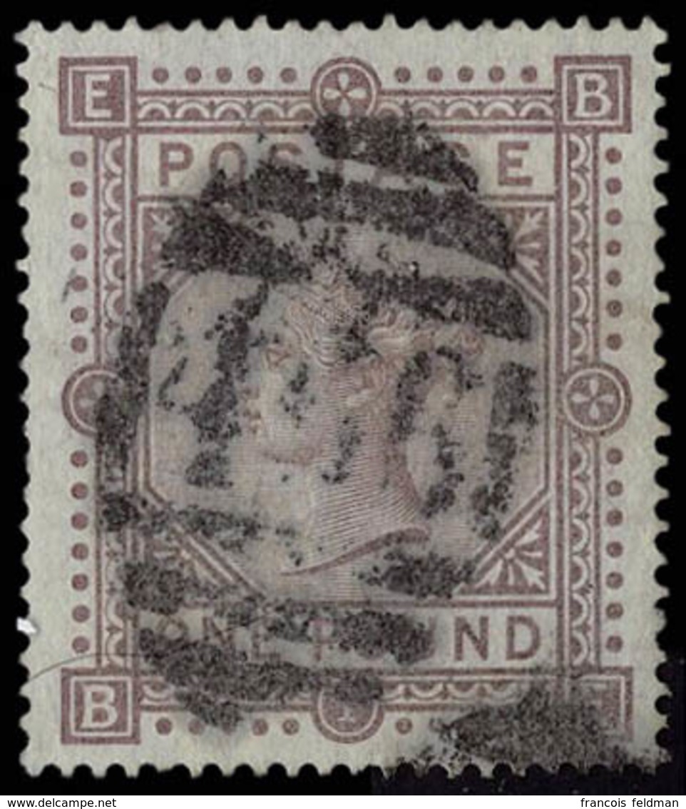 Oblitéré N° 45a, 1£ Violet Papier Blanc, Filigrane Ancre T.B. SG 136 : 8000 £ - Other & Unclassified