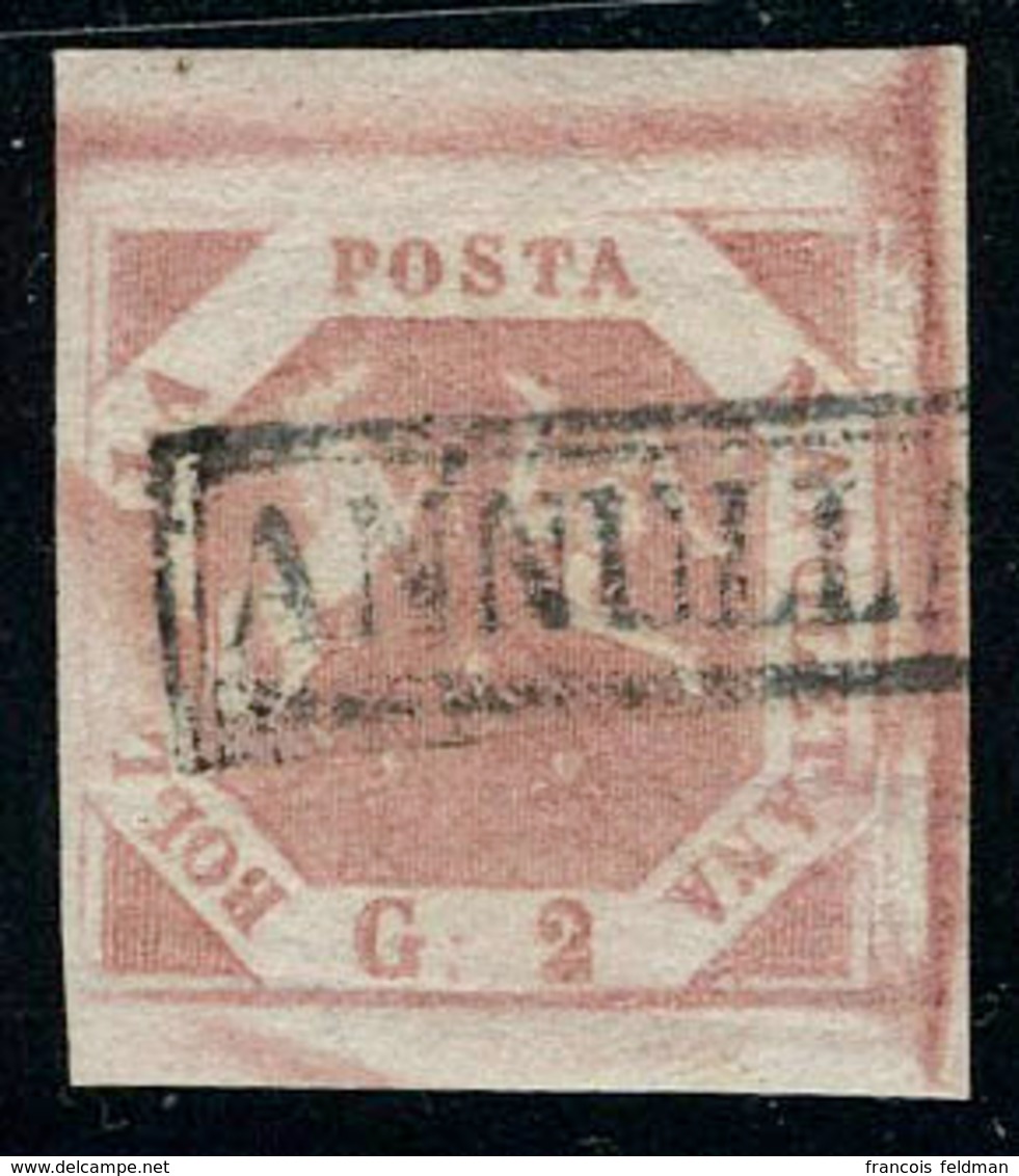 Oblitéré N° 3, 2gr Rose, Variété Sans Le O De Bollo Et DE De Delta, Position 200 De La Feuille T.B. Signé + Certificat D - Altri & Non Classificati