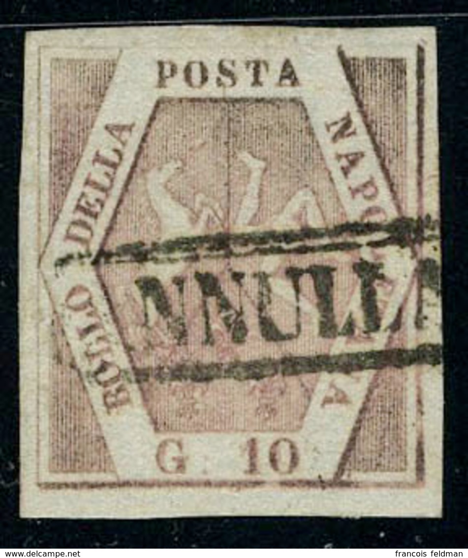 Oblitéré N° 5, 10g Rose, Grandes Marges, Superbe, Sassone 10 : 350€ - Autres & Non Classés