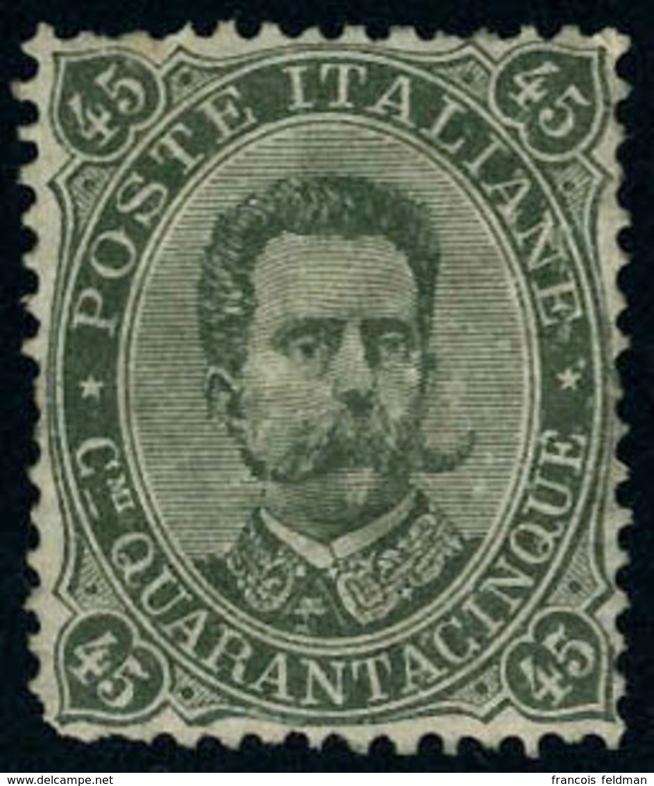 Neuf Avec Charnière N° 42, 45c Vert-gris, Qq Dents Courtes Sinon Bien Centré, Signé Bühler, Sassone - Autres & Non Classés