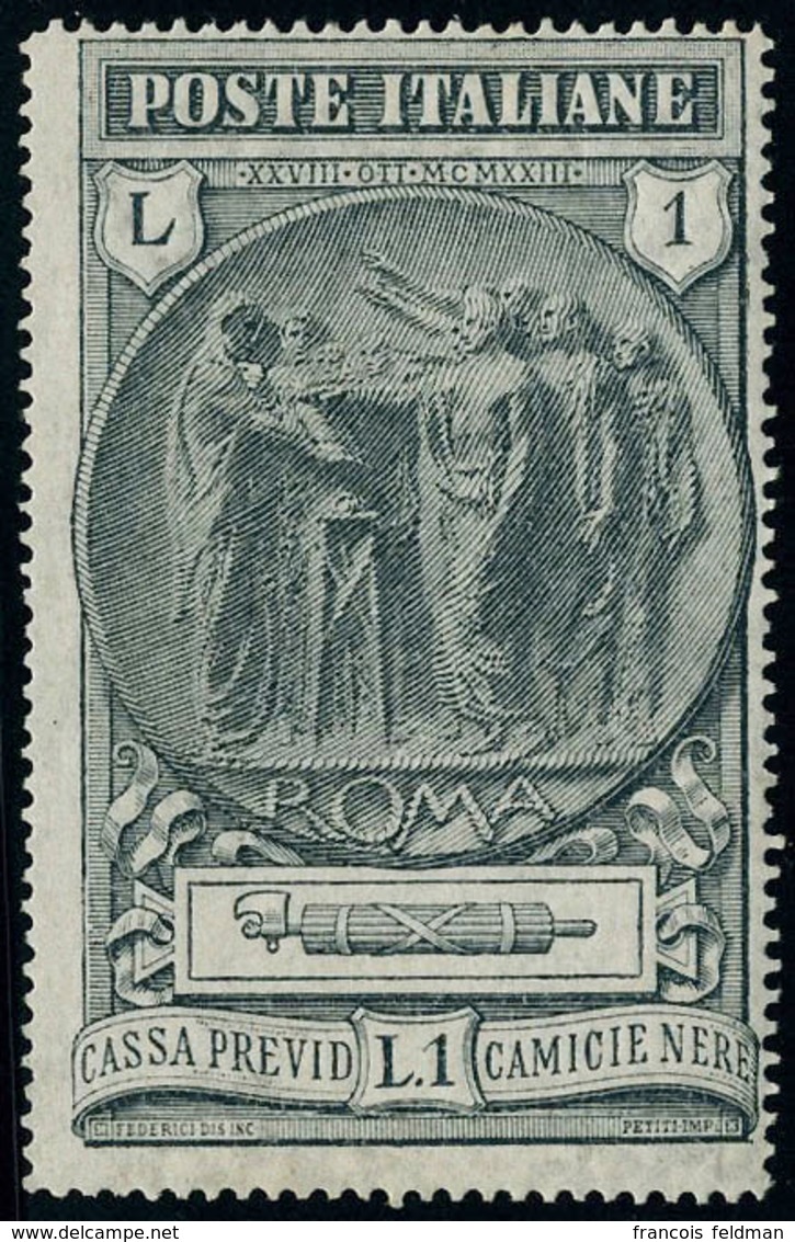 Neuf Sans Charnière N° 140/42, Pour La Caisse De Prévoyance Des Chemises Noires, Les 3 Valeurs T.B. Sassone - Other & Unclassified