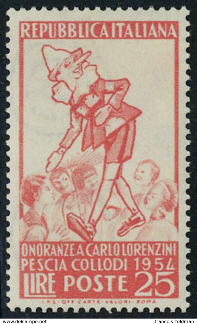 Neuf Sans Charnière N° 683, 25 L Pinocchio, Variété Fond Blanc T.B. Sassoen 746a - Other & Unclassified