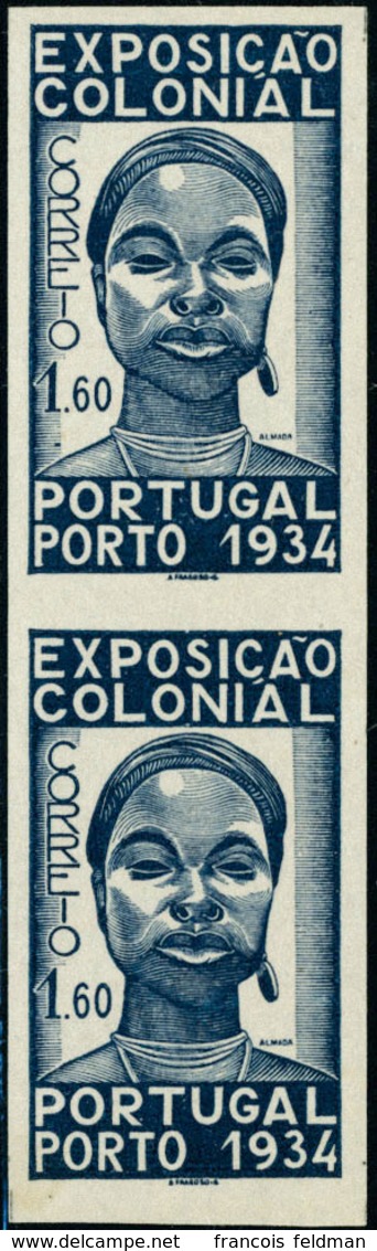 Neuf Sans Gomme N°572/574. Exposition Coloniale De Porto 1934. La Série Paire Verticale Non Dentelée. T.B. Rare - Otros & Sin Clasificación
