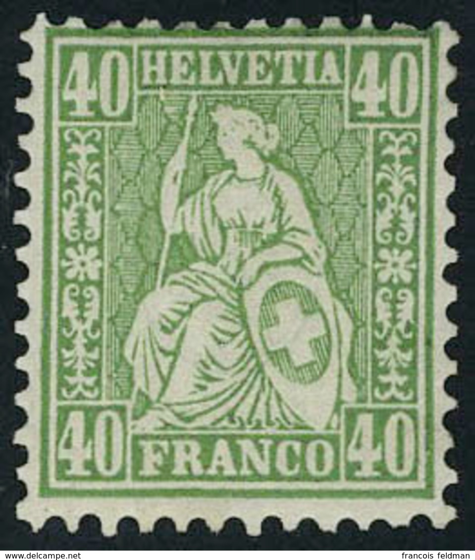 Neuf Avec Charnière N° 39, 40c Vert T.B. Zurmstein 34 : 1800 CHF - Otros & Sin Clasificación