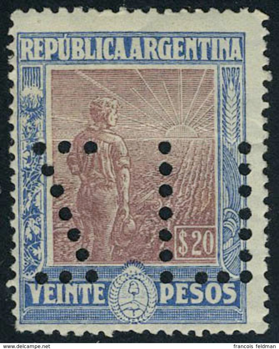 Neuf Avec Charnière N° 190/2, 5, 10, Et  20p Perforés Spécimen, T.B. - Autres & Non Classés