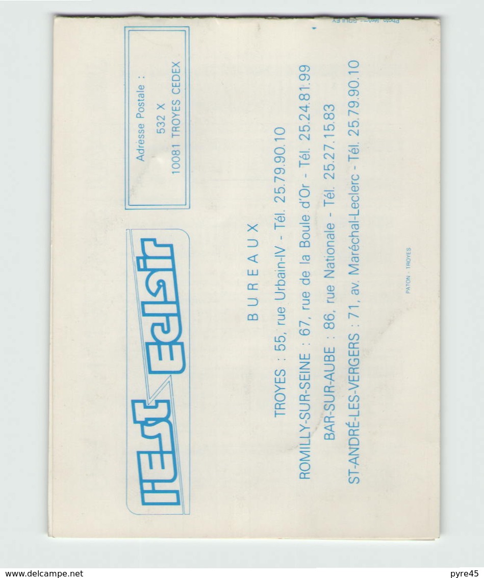 Carte De Visite Publicitaire Avec Calendrier 1987 " L'Est éclair " - Ragazzi