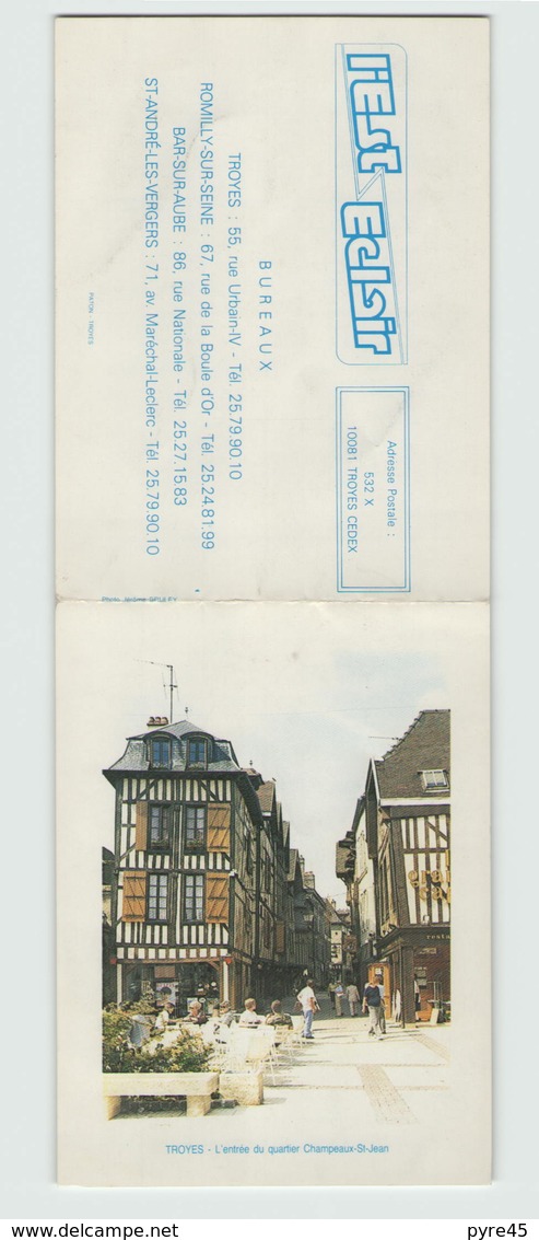 Carte De Visite Publicitaire Avec Calendrier 1987 " L'Est éclair " - Kinder