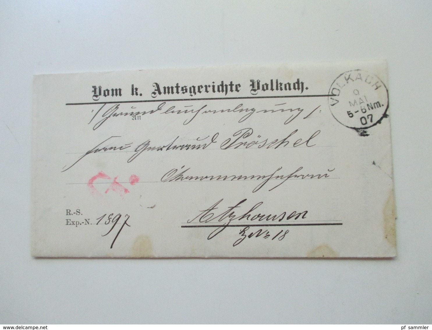 AD Bayern - DR 1809 - 1920er Jahre! Dienstbriefe / Amtsbriefe Markenlos. Viel mit Inhalt. Farbige Stempel. 100 Stk