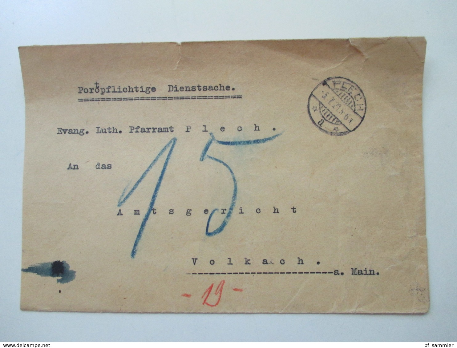 AD Bayern - DR 1809 - 1920er Jahre! Dienstbriefe / Amtsbriefe Markenlos. Viel mit Inhalt. Farbige Stempel. 100 Stk