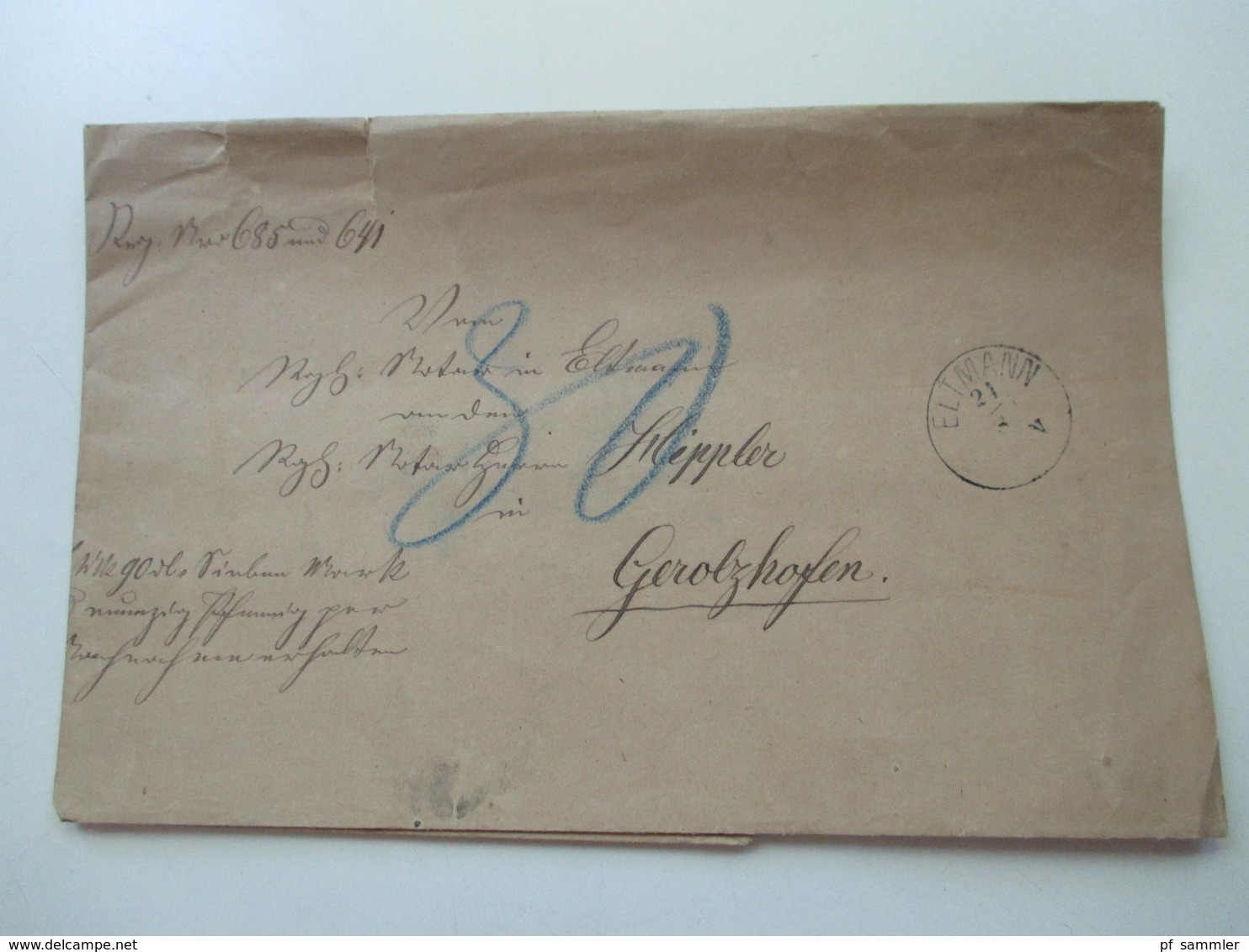 AD Bayern - DR 1809 - 1920er Jahre! Dienstbriefe / Amtsbriefe Markenlos. Viel mit Inhalt. Farbige Stempel. 100 Stk