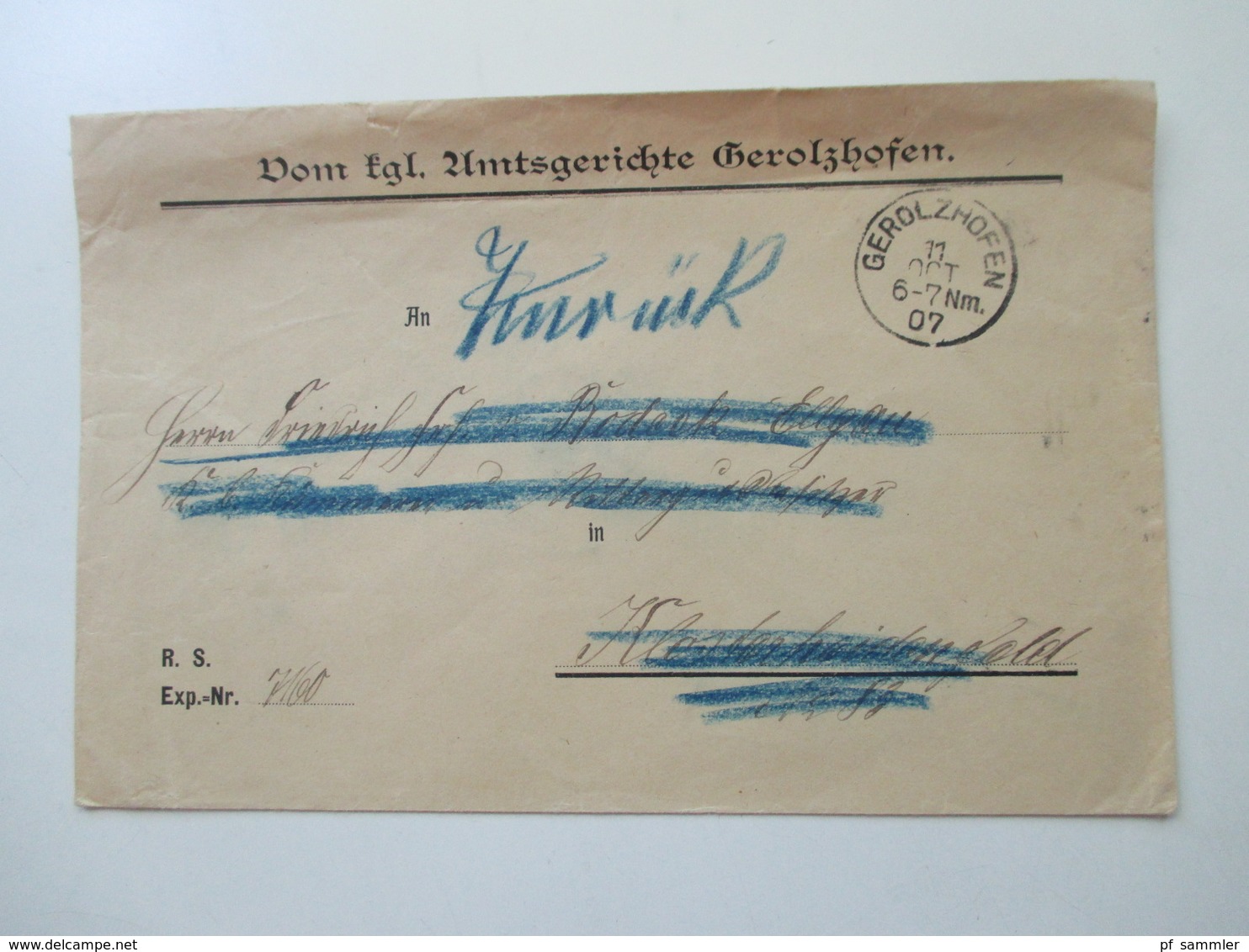 AD Bayern - DR 1809 - 1920er Jahre! Dienstbriefe / Amtsbriefe Markenlos. Viel mit Inhalt. Farbige Stempel. 100 Stk