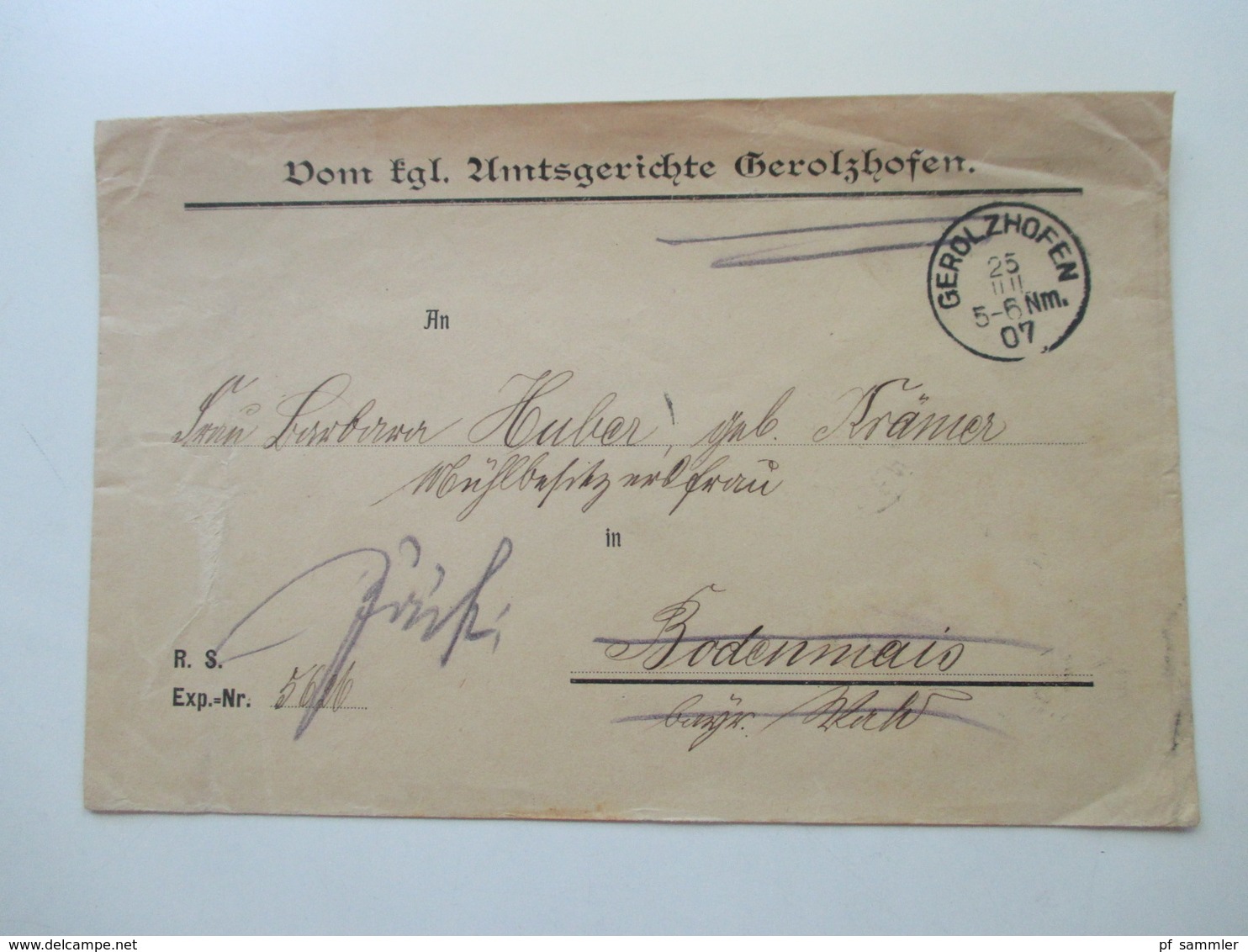 AD Bayern - DR 1809 - 1920er Jahre! Dienstbriefe / Amtsbriefe Markenlos. Viel mit Inhalt. Farbige Stempel. 100 Stk