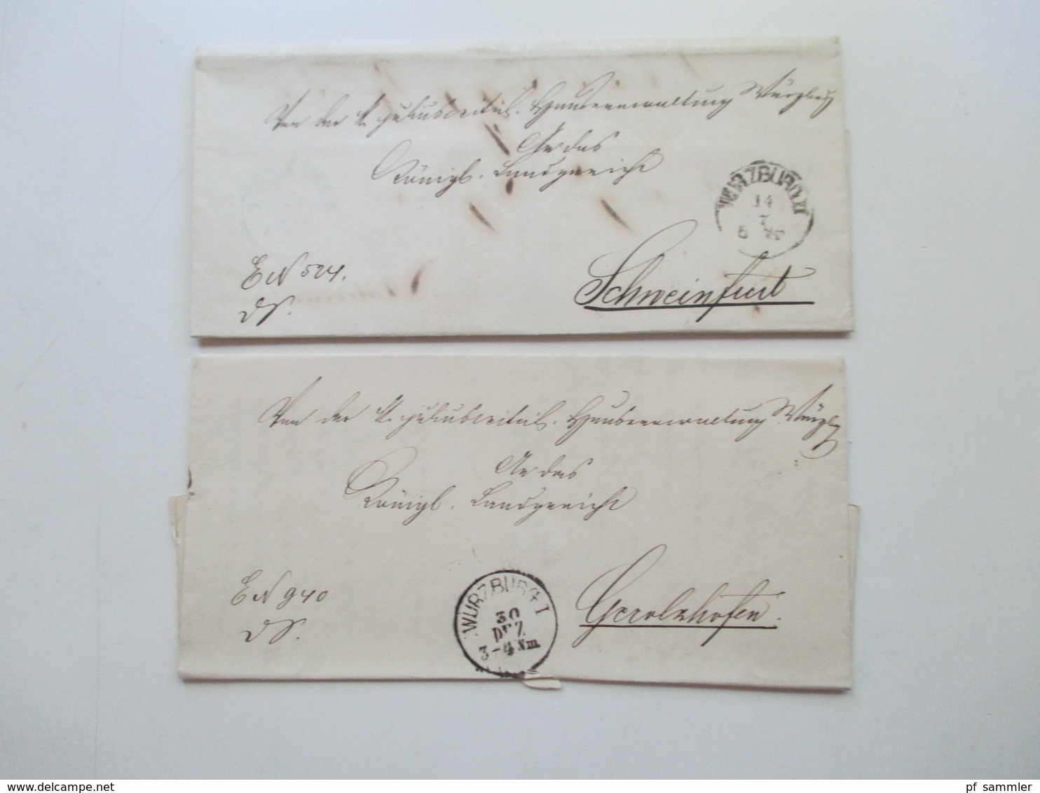 AD Bayern - DR 1809 - 1920er Jahre! Dienstbriefe / Amtsbriefe Markenlos. Viel mit Inhalt. Farbige Stempel. 100 Stk