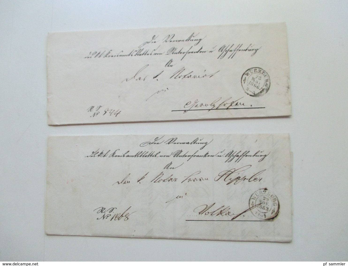 AD Bayern - DR 1809 - 1920er Jahre! Dienstbriefe / Amtsbriefe Markenlos. Viel mit Inhalt. Farbige Stempel. 100 Stk