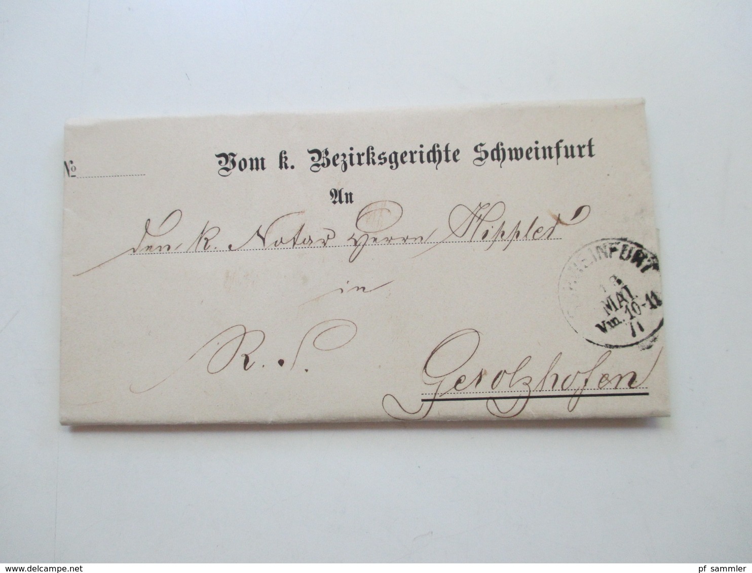 AD Bayern - DR 1809 - 1920er Jahre! Dienstbriefe / Amtsbriefe Markenlos. Viel mit Inhalt. Farbige Stempel. 100 Stk