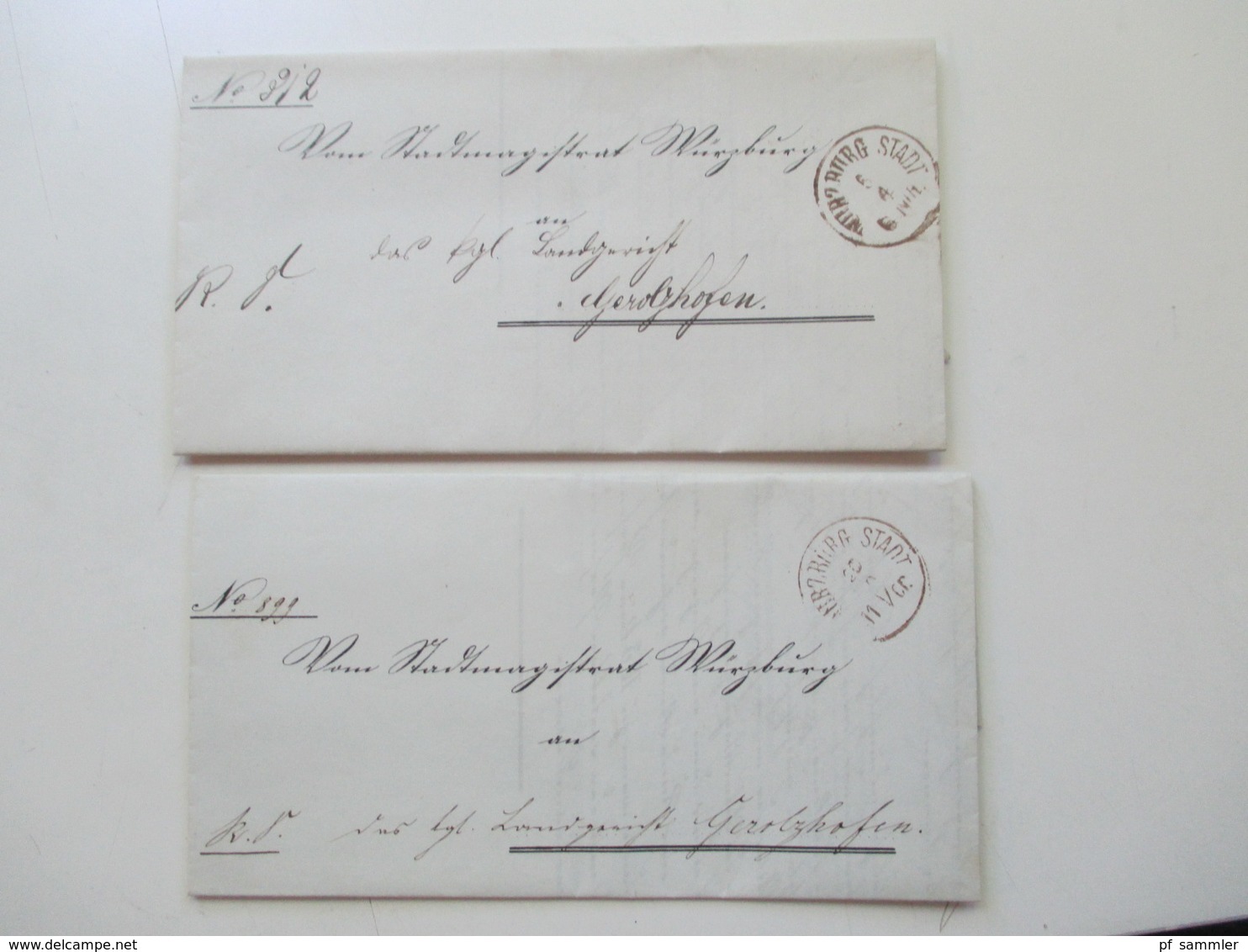 AD Bayern - DR 1809 - 1920er Jahre! Dienstbriefe / Amtsbriefe Markenlos. Viel mit Inhalt. Farbige Stempel. 100 Stk