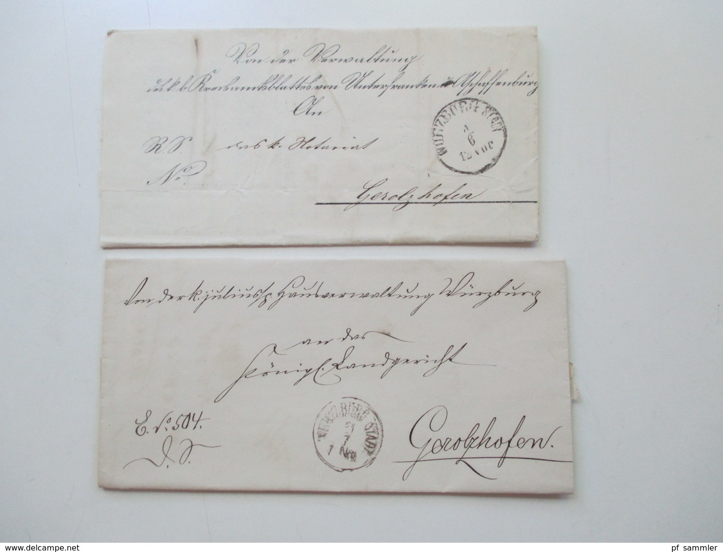 AD Bayern - DR 1809 - 1920er Jahre! Dienstbriefe / Amtsbriefe Markenlos. Viel mit Inhalt. Farbige Stempel. 100 Stk