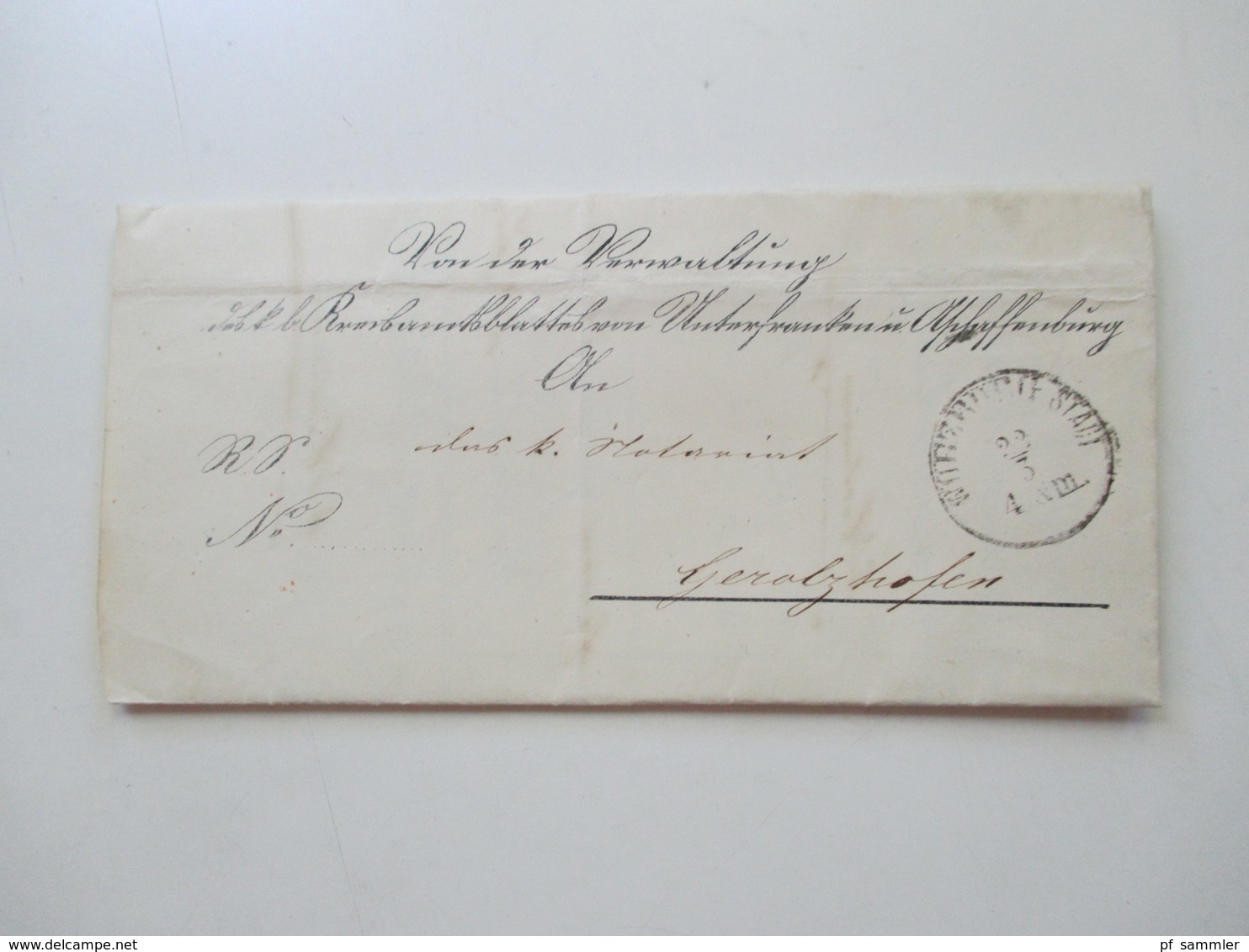 AD Bayern - DR 1809 - 1920er Jahre! Dienstbriefe / Amtsbriefe Markenlos. Viel mit Inhalt. Farbige Stempel. 100 Stk