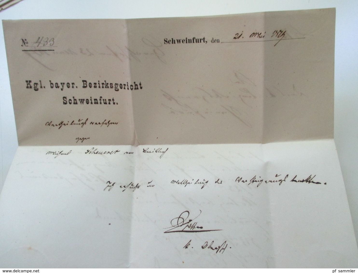 AD Bayern - DR 1809 - 1920er Jahre! Dienstbriefe / Amtsbriefe Markenlos. Viel mit Inhalt. Farbige Stempel. 100 Stk