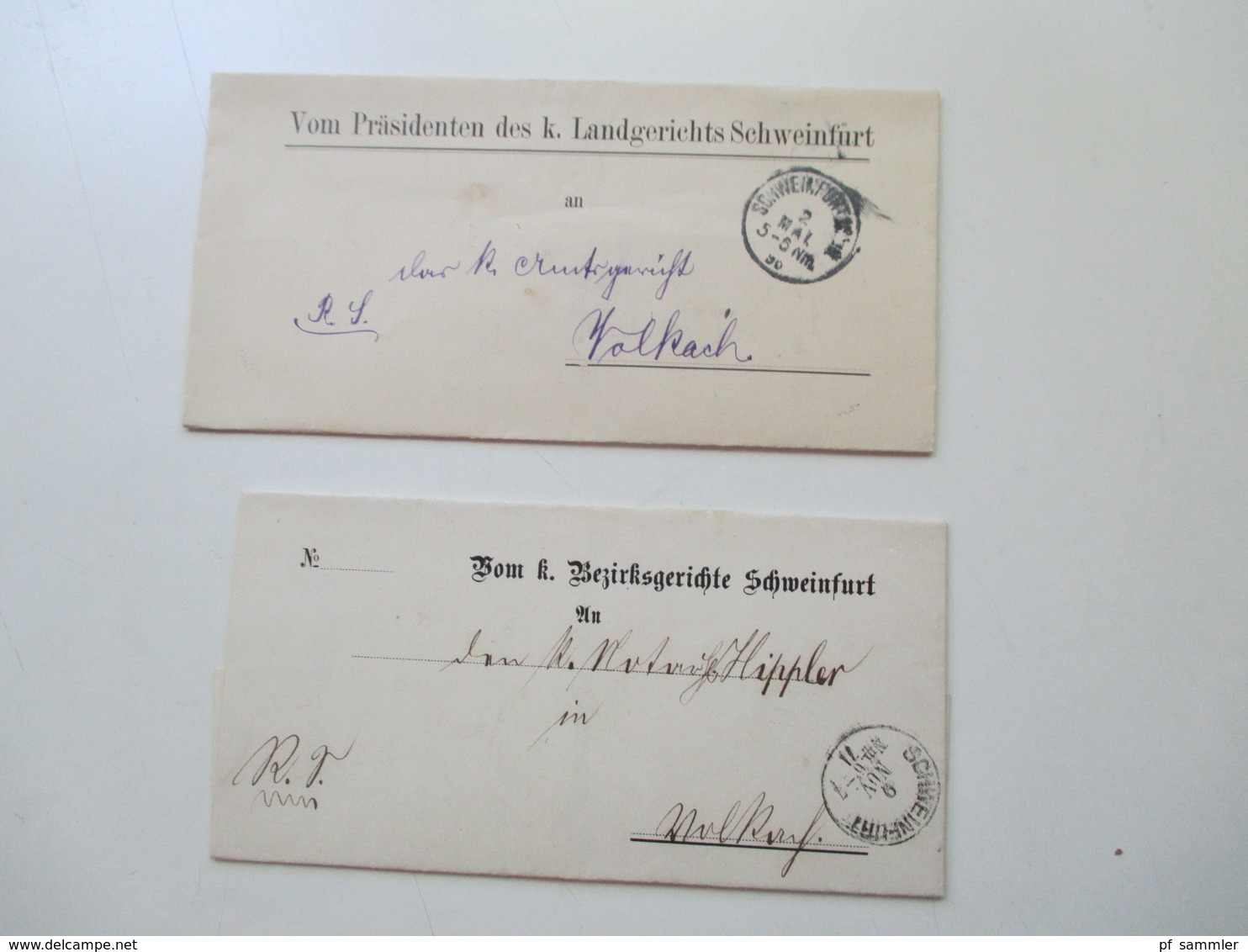 AD Bayern - DR 1809 - 1920er Jahre! Dienstbriefe / Amtsbriefe Markenlos. Viel mit Inhalt. Farbige Stempel. 100 Stk