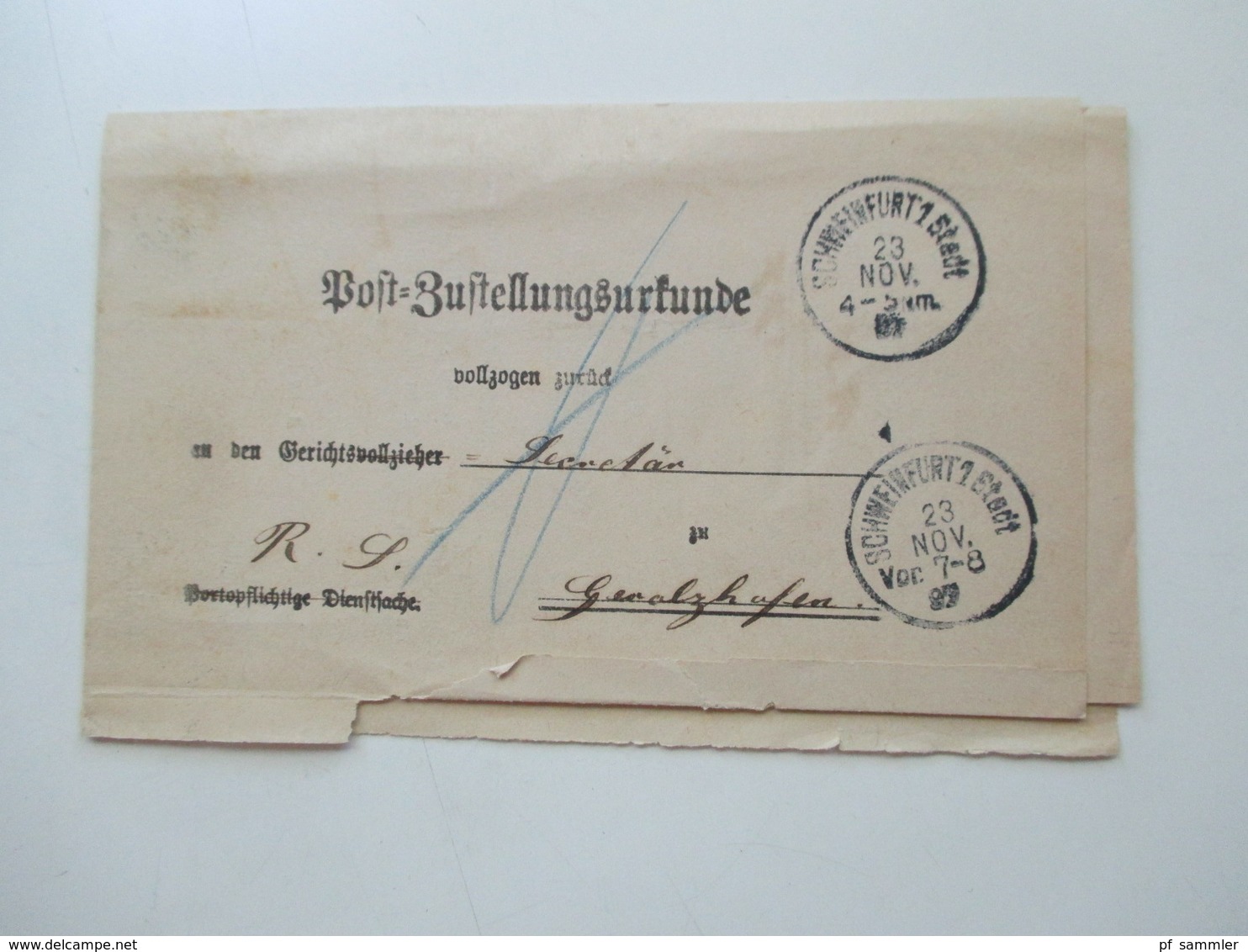 AD Bayern - DR 1809 - 1920er Jahre! Dienstbriefe / Amtsbriefe Markenlos. Viel mit Inhalt. Farbige Stempel. 100 Stk